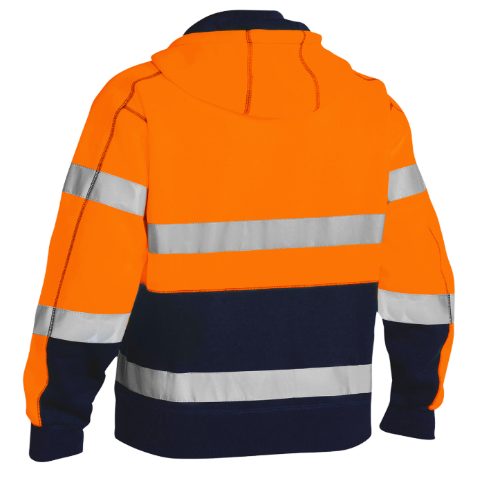 PIP Bisley ANSI Type R Class 3 Full Zip Hooded Sweatshirt with Sherpa Lining from GME Supply